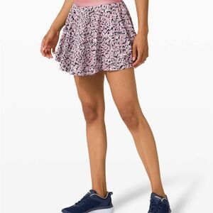 Lululemon Court Rival High Rise Skirt Women’s Size 6 Tall Pace Lace Mauve Pink